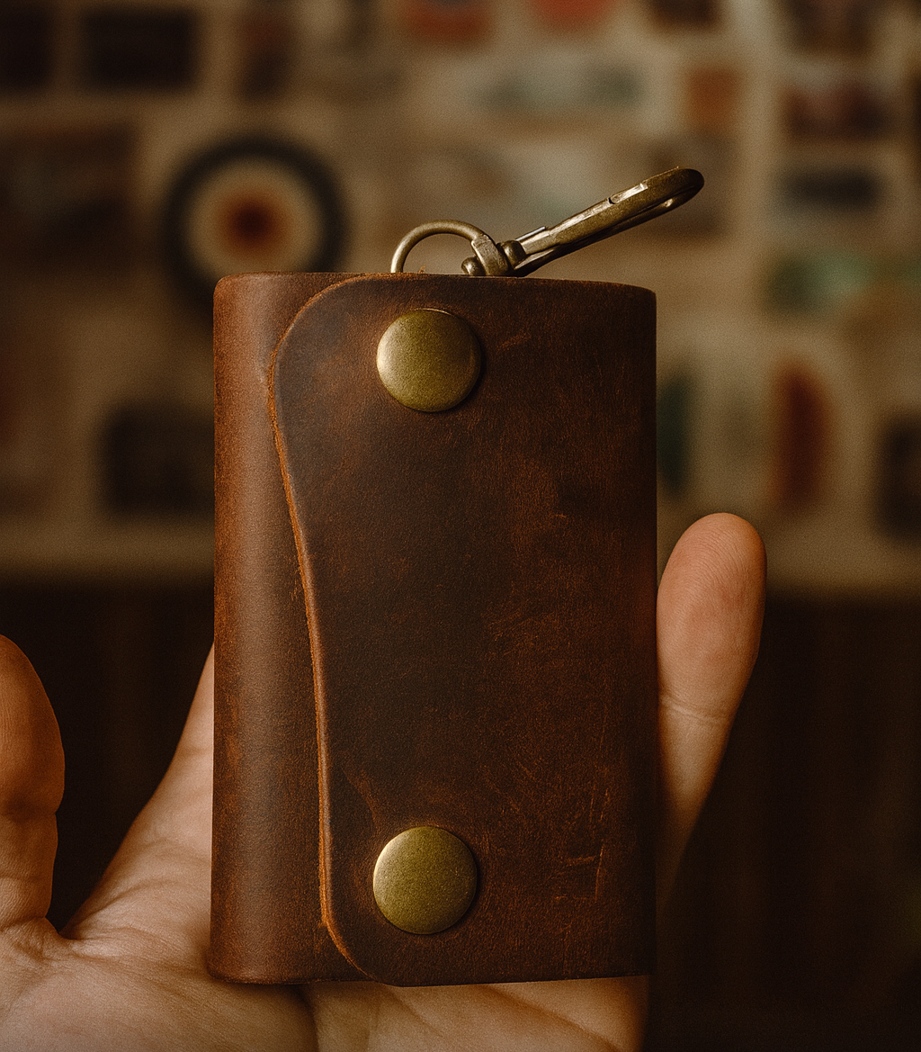 🔑 Portallaves de cuero personalizado MotorBloc